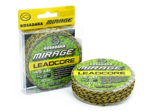 Лидкор Kosadaka Mirage Leadcore 10м 45lb хаки/черный