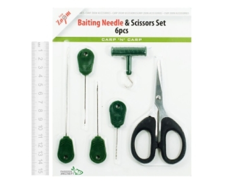 Набір Carp Zoom Baiting Needle s Scissors Set, 6pcs (CZ1135)