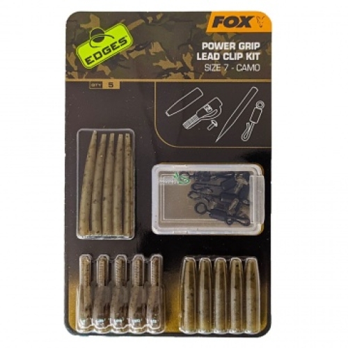 Набір Fox Edges Camo Power Grip Lead Clip kit №7, 5шт (CAC776)
