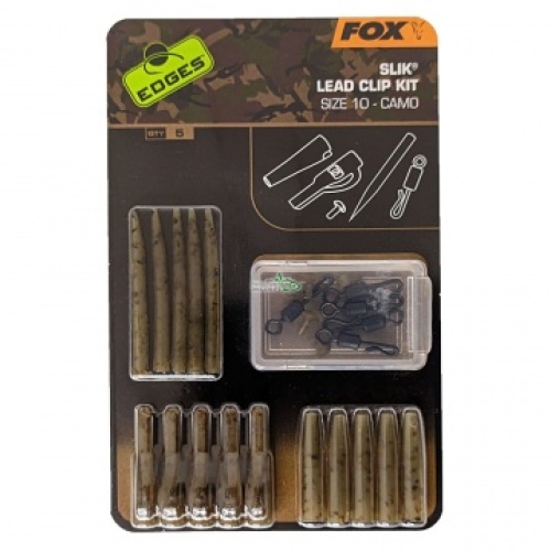 Набір Fox Edges Camo Slik lead clip kit №10, 5шт (CAC779)