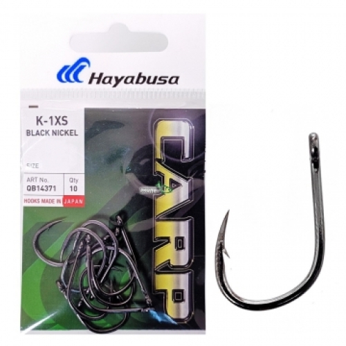 Крючки Hayabusa K-1XS Black Nickel №08, 10шт