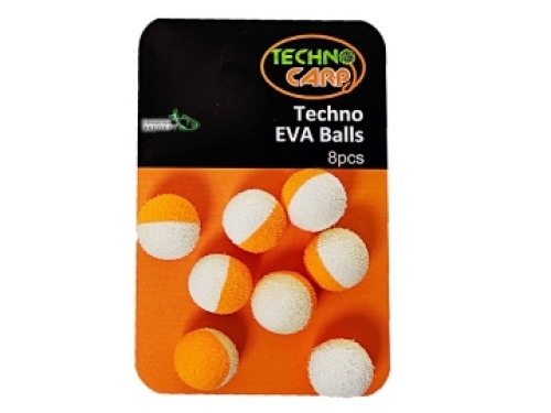 Насадка Technocarp Techno EVA Balls 10мм White/Orange (8шт/уп)