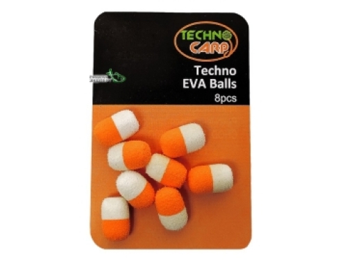 Насадка Technocarp Techno EVA Dumbells 13x10мм White/Orange (8шт/уп)