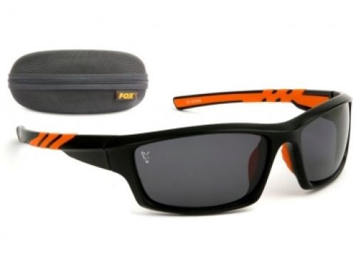 Окуляри Fox Sunglasses black-orange wraps/grey lense з футляром (CSN039)