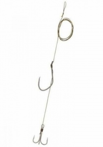 Оснастка на сома Carp Zoom Catfish Rig, №6/0 hook, №3/0 triple hook, 130см (CZ5553 )