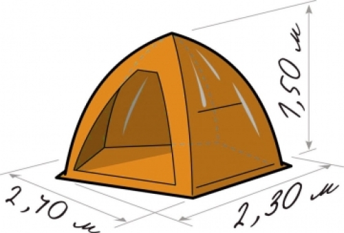 Палатка зимняя Lotos-2 (оранжевая)
