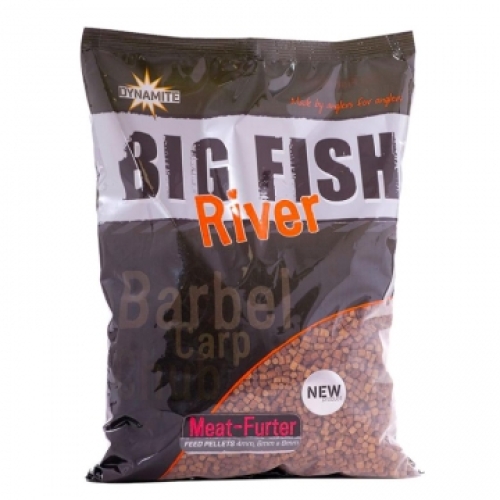 Пеллетс Dynamite Baits Big Fish River Pellets Meat-Furter 4-6-8мм 1,8кг (DY1368)