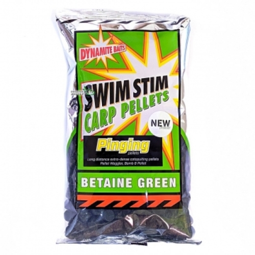 Пеллетс Dynamite Baits Swim Stim Pinging Pellets 900г 13мм - Betaine Green