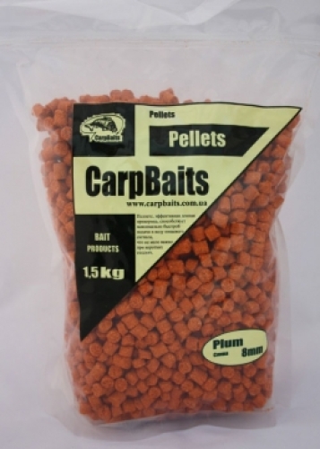 Пеллетс Carp Baits пылящий "Слива" 8мм 1,5кг