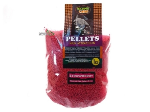 Пеллетс Technocarp Flavored Carp Pellets Strawberry (Клубника) 3мм 1кг
