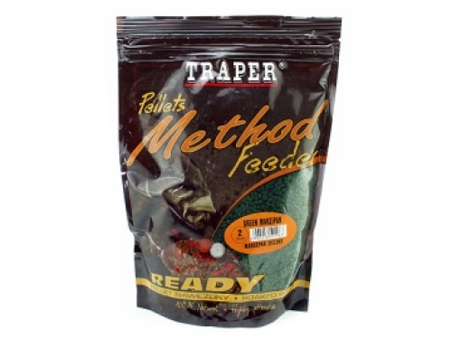 Пеллетс Traper Method Feeder Pellets Ready 2мм 500г - Green Marzipan