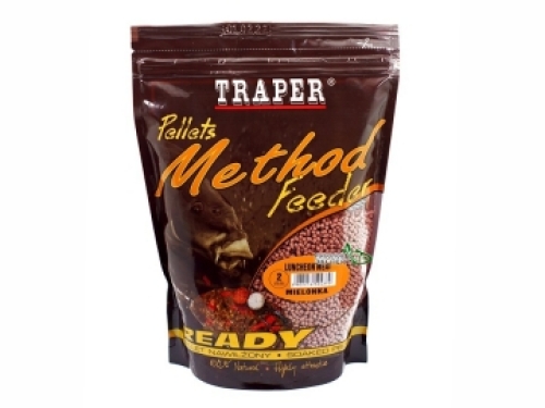Пеллетс Traper Method Feeder Pellets Ready 2мм 500г - Luncheon Meat (мясо)