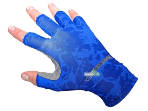 Перчатки Kosadaka Ice Silk Sunblock "OCEAN BLUE " UV защита, синие