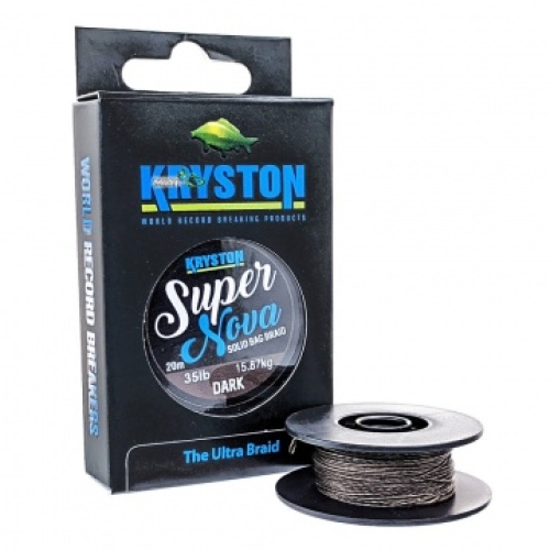 Повідковий матеріал Kryston Super Nova Solid Bag Supple Braid Dark Silt 20м 15lb