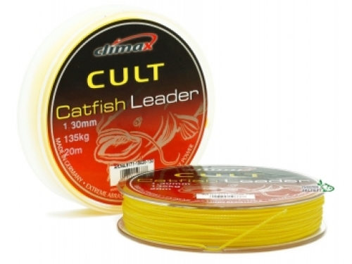 Повідцевий матеріал Climax Cult Catfish Leader 20м 1,30мм 135кг жовтий