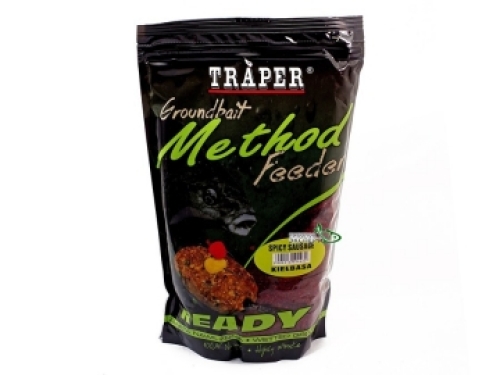 Прикормка Traper Method Feeder Ready 750г Spicy Sausage (ковбаса/спеції)