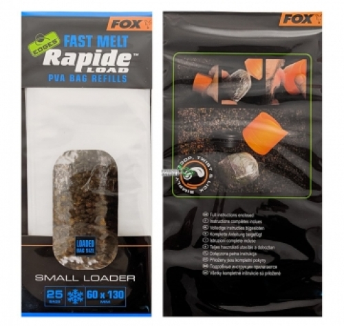 ПВА пакети Fox Edges Rapide Refills Fast Melt 60x130мм 25шт (CPV054)