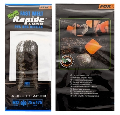 ПВА пакеты Fox Edges Rapide Refills Fast Melt 75x175мм 20шт (CPV056)