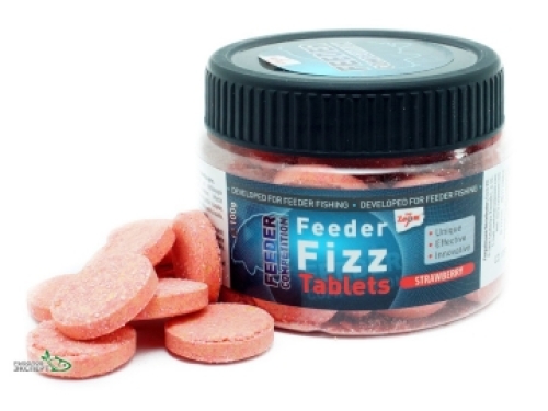 Пылящие таблетки Carp Zoom FC Feeder Fizz Tablets 100г Strawberry