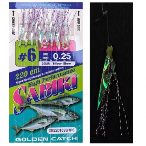 Самодур Golden Catch SB22010SG №6 (10 крючков)