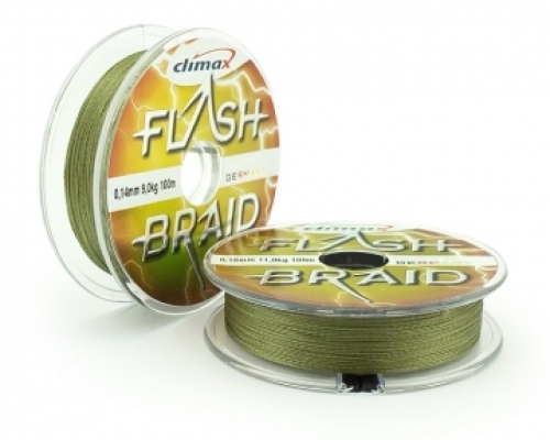 Шнур Climax Flash Braid 100м 0,14мм зелений