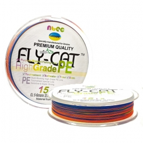 Шнур NTEC FlyCat 274м 0,14мм 15lb multicolor