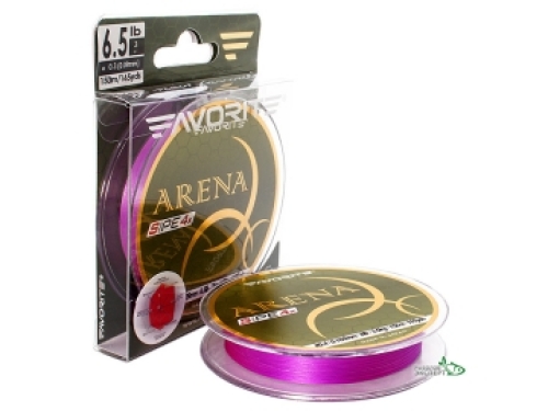 Шнур Favorite Arena PE 4x 150м (purple) # 0.175/0,071мм 1,4 кг