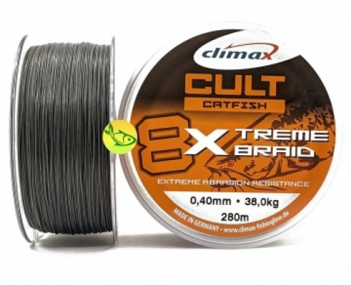Шнур Climax Cult Catfish X-Treme Braid 280м сірий