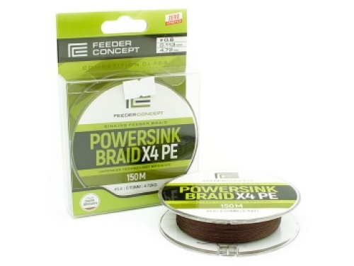 Шнур Feeder Concept Powersink 4X PE Dark Brown 150м 0,172мм