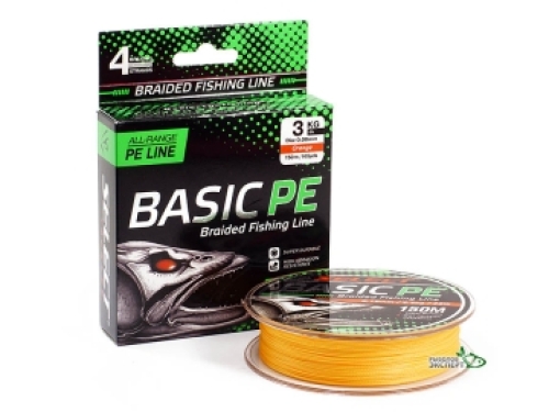 Шнур Select Basic PE 150м Orange 0,20мм 28lb/12,7кг
