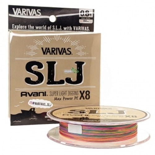 Шнур Varivas SLJ MAX Power PE X8 Multicolor 150м #0.6/0,128мм 14lb/6,5кг