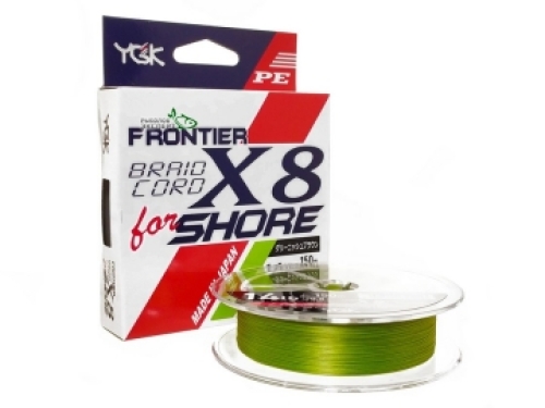 Шнур YGK Frontier Braid Cord X8 for Shore 150м №1.2/20lbs зеленый