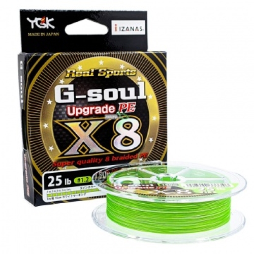 Шнур YGK G-Soul X8 Upgrade 150м #1.2/25lb салатовый