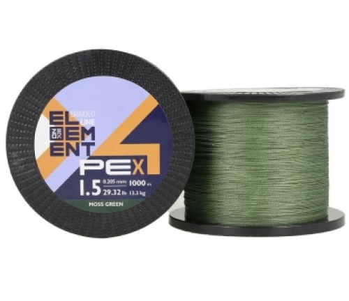 Шнур ZEOX Element PE X4 Moss Green 1000м #1.0/0,165мм