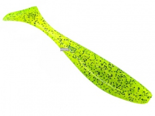 Силикон Fishup Wizzle Shad 3,0" 055 - Chartreuse/Black (8шт/уп)