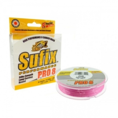 Шнур Sufix Performance PRO 8 135м 0,10мм/14lb Pink