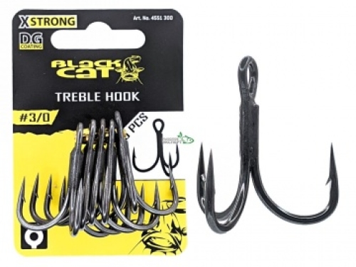 Тройник Black Cat Treble Hook DG coating №3/0 (5шт/уп)