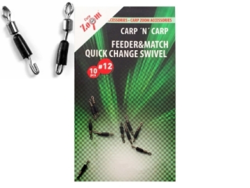 Вертлюг Carp Zoom Feeder&Match Quick Change Swivel №12, 10шт (CZ6491)