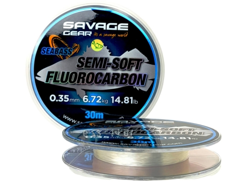 Флюорокарбон Savage Gear Semi-Soft Seabass 30м 0,39мм 8,04 кг
