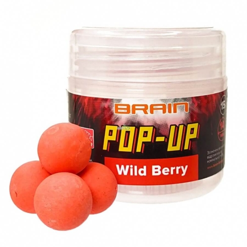 Бойлы Brain Pop-Up F1 Wild Berry (земляника) 10мм
