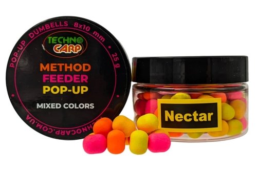 Бойли Technocarp Pop-Up Method Feeder Colors Mix - Nectar 8x10мм