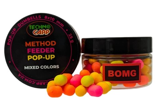 Бойли Technocarp Pop-Up Method Feeder Colors Mix - BOMG 8x10мм