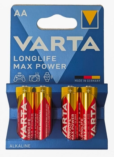 Батарейка Varta LongLife Max Power alkaline AA LR06 / 1,5V (4шт/уп)