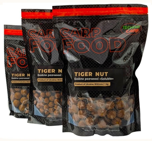 Бойли Technocarp Soluble Boilies - Tiger Nut