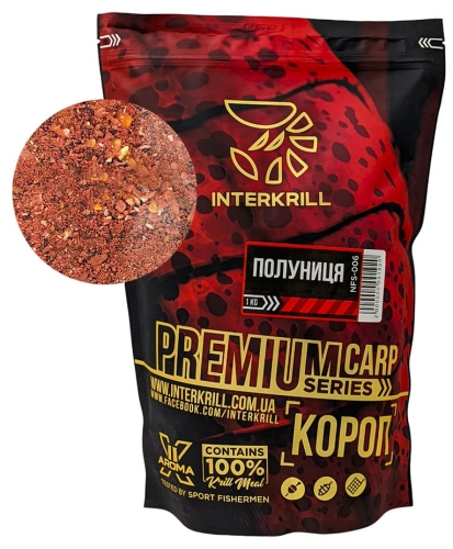 Прикормка Interkrill Premium 1кг Карп-Клубника