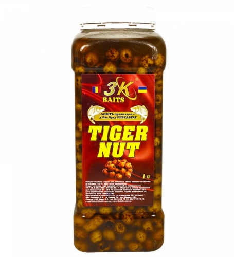Тигровий горіх 3KBaits натуральний, банка 1л