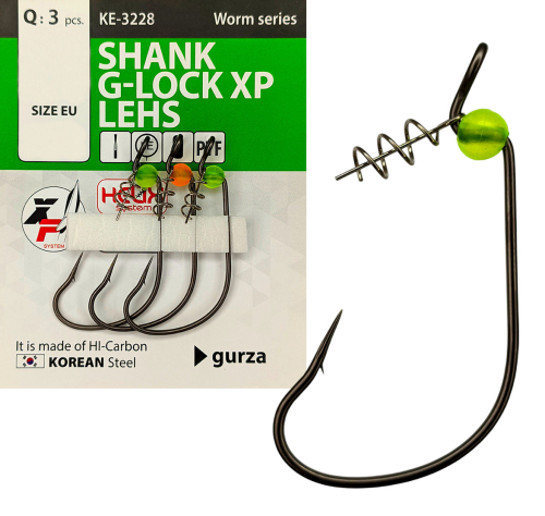 Крючки Gurza Shank G-Lock XP LEHS (KE-3228) PTF