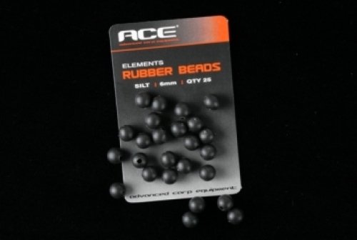 Резиновые бусины ACE Rubber Beads Silt Ø=6мм