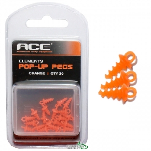 Крепление насадок ACE Pop-Up Pegs Fluorescent Orange