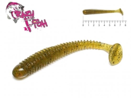 Силікон Crazy Fish Vibro Worm 7.5см col.01 Olive-часник